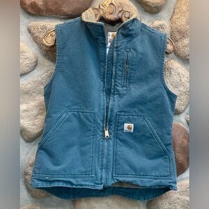 Teal CARHARTT Sherpa Lined VEST S